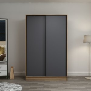 Kapusta garderobe 120 cm - Antracit/eg