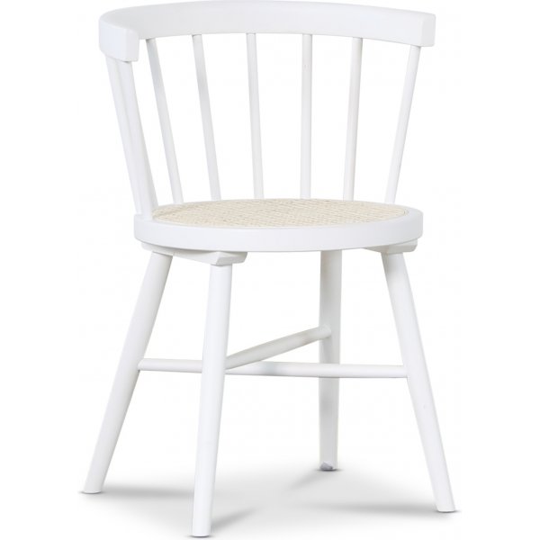 Juno spisebordsstol - Hvid/Rattan + Pletfjerner til mbler