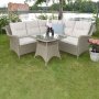 Denver hjrnest i polyrattan 4 siddepladser - Natur