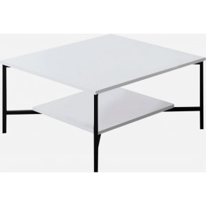 Erki sofabord 80 x 80 cm - Hvid/sort