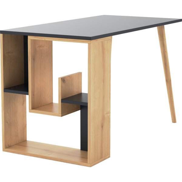 Sally skrivebord 120x60 cm - Antracit/eg