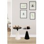 Kalk sidebord st 50/55 cm - Sort/hvid