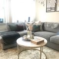 Kundebillede Accent sofabord rund 85 - Hvid marmor / Messingsfarvet