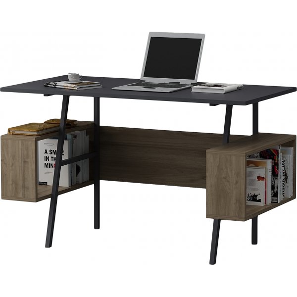 Iommi skrivebord 120x60 cm - Antracit/valnd
