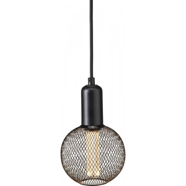 Gitter vindueslampe - Sort - 12,5 cm
