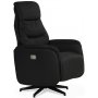 Comfort Saga (el) recliner lnestol med indbygget fodskammel - sort ecolder