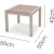 Urbanite cafegruppe med bord 50 x 50 cm og 2 stabelbare spisestuestole - Beige