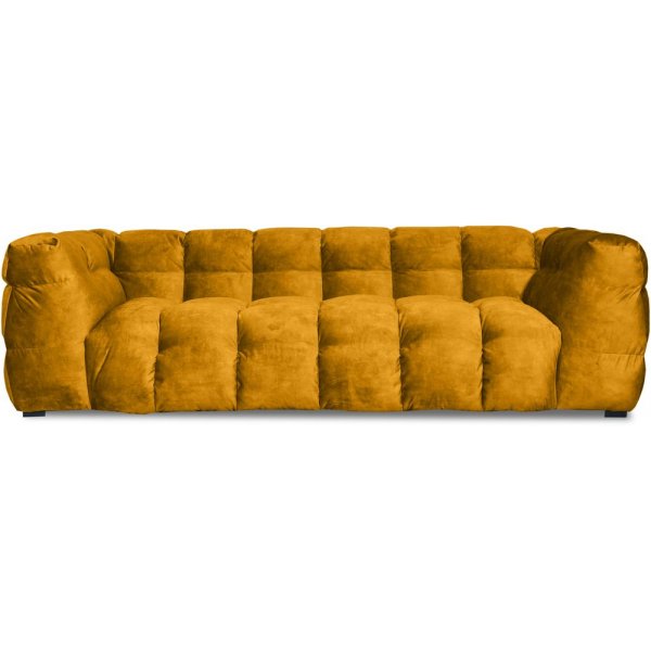 Bill 3-personers sofa i gult stof