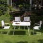 Holmsund fdevaregruppe; bord 120x80 cm med 4 stole - hvid