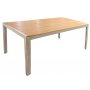 Udendrs spisest: 6 stole med bord 205 x 90 cm beige/eg - Las Vegas