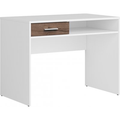Nepo Plus skrivebord 100 x 59 cm - Hvid/mrk eg