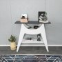 Ese sidebord 100 x 35 cm - Hvid/sort