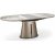 Robinson spisebord 160-200 x 90 cm - Beige marmor/cappuccino/sort